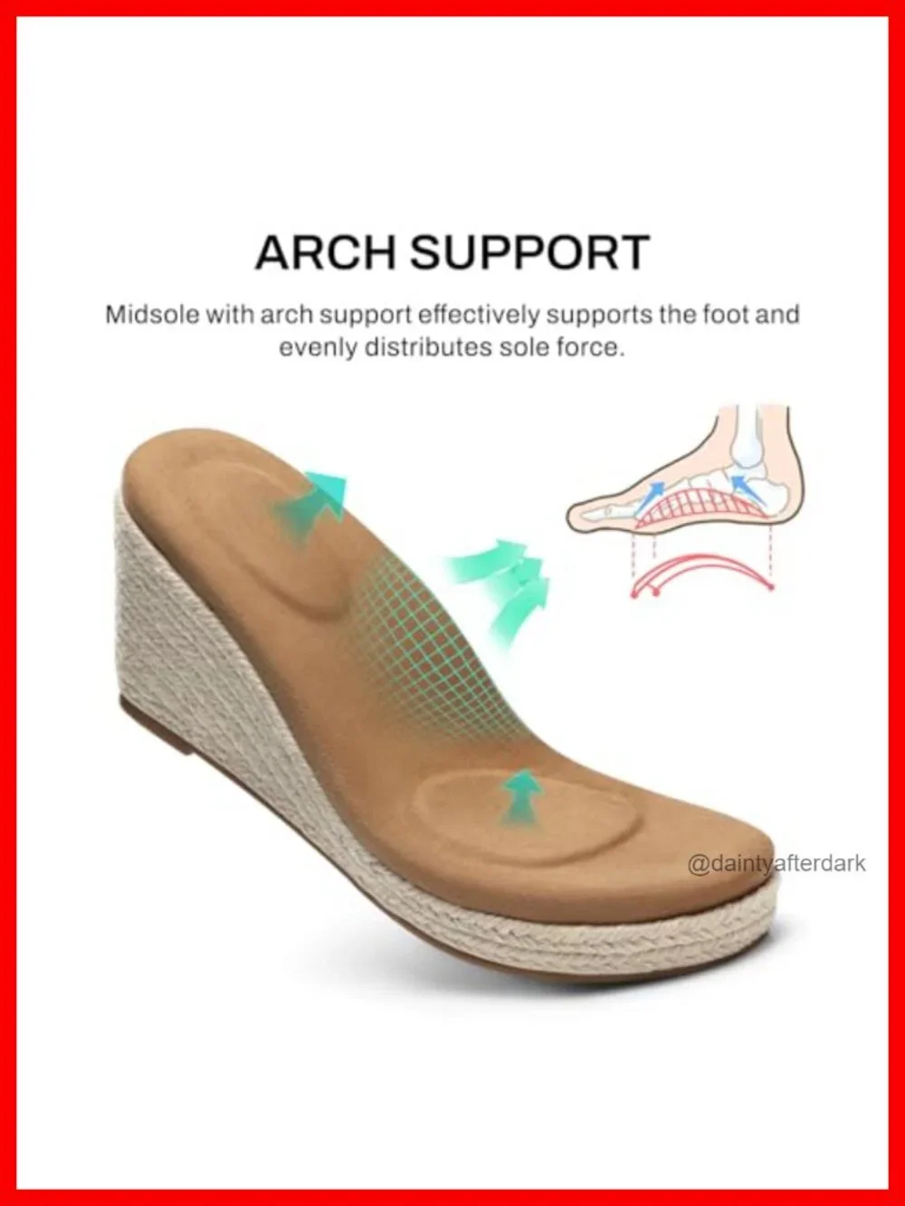 Women's Wedge Sandals Dressy Platform Espadrilles with Arch Support Ankle Strap
